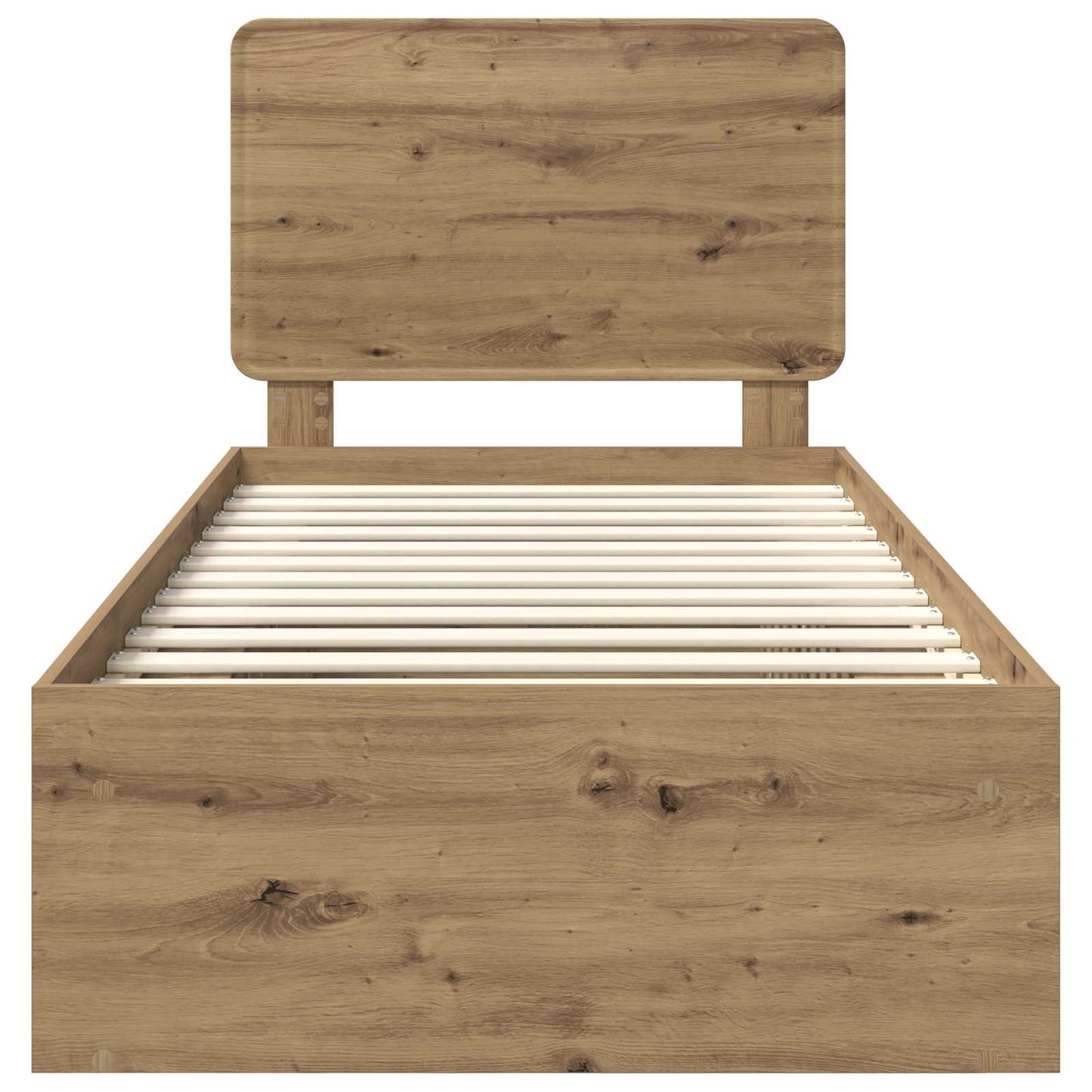 Bed Frame Artisian Oak 90 x 190 cm Solid Pine Wood