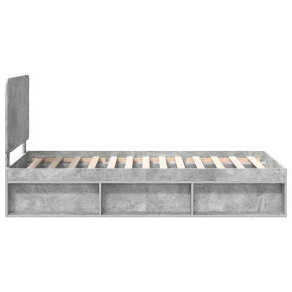 Bed Frame Concerte Grey 75 x 190 cm Solid Pine Wood