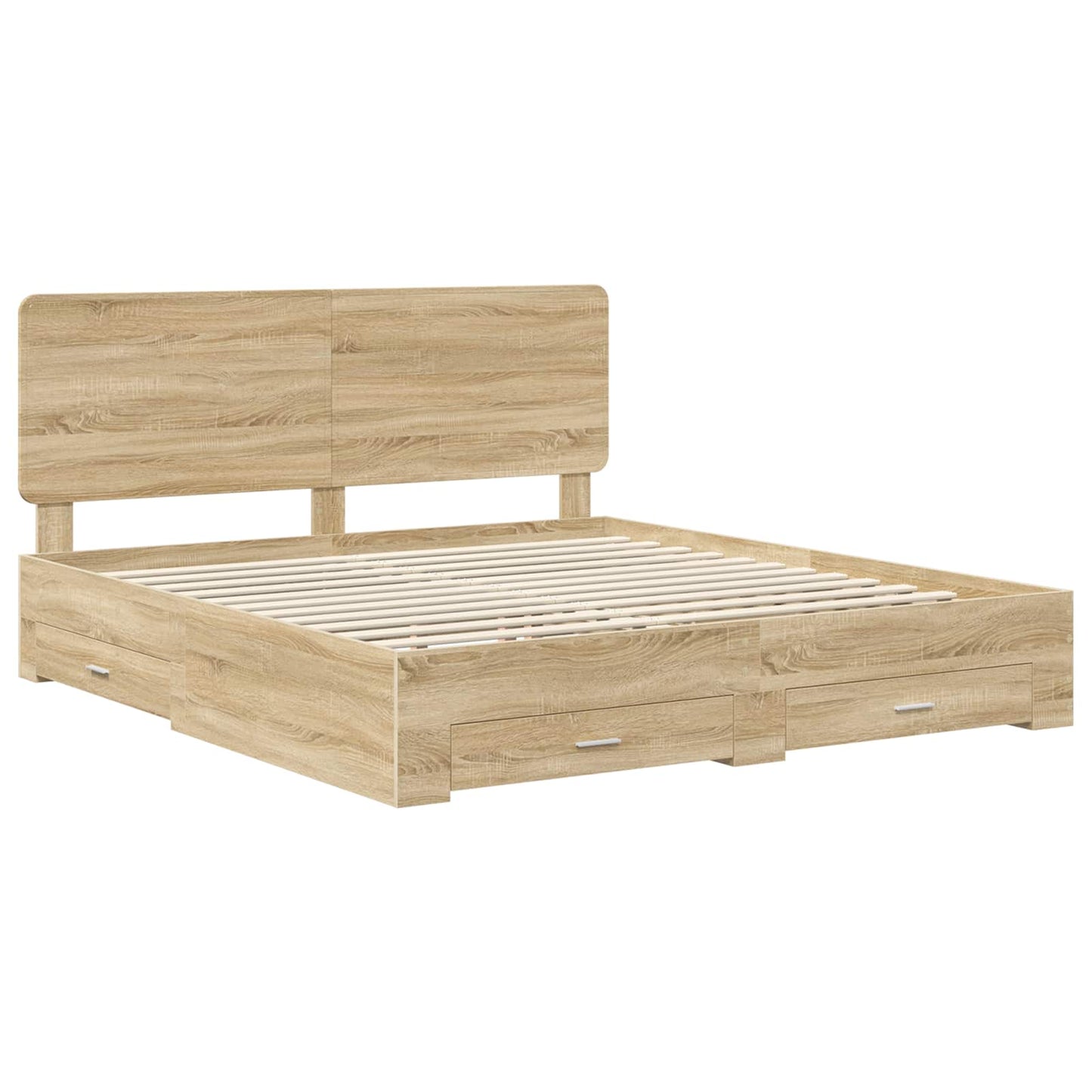 Bed Frame with Drawer Sonoma Oak 180 x 200 cm Engineered Wood