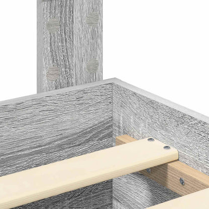 Bed Frame with Drawer Grey Sonoma 160 x 200 cm Engineered Wood