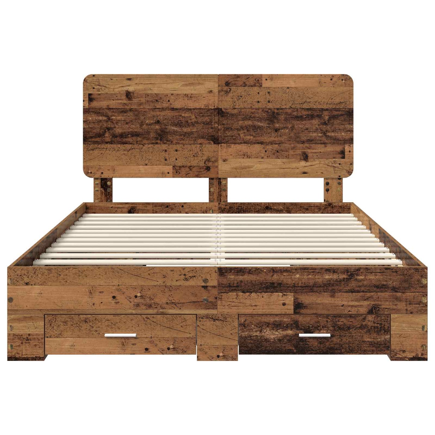 Bed Frame with Headboard Old Wood 140 x 190 cm Engineered Wood