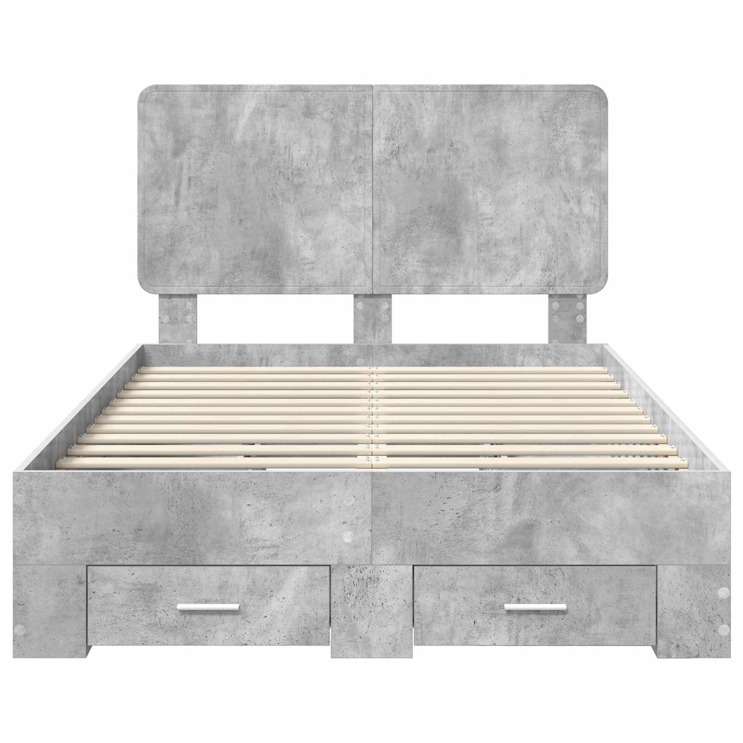 Bed Frame Concrete Grey 120 x 200 cm Engineered Wood