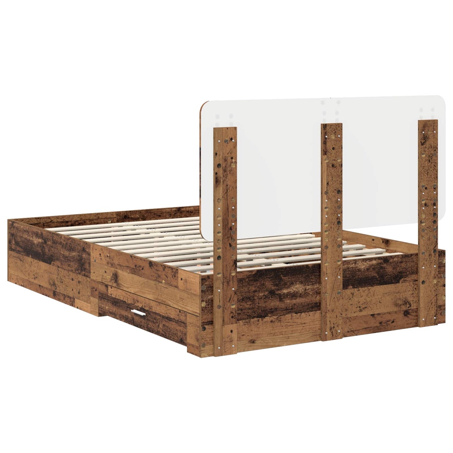 Bed Frame with Headboard Old Wood 120 x 200 cm Engineered Wood