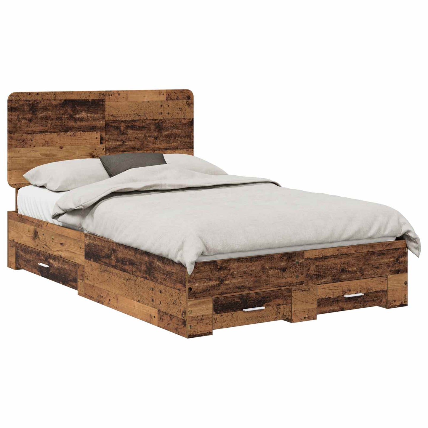 Bed Frame with Headboard Old Wood 120 x 190 cm Engineered Wood