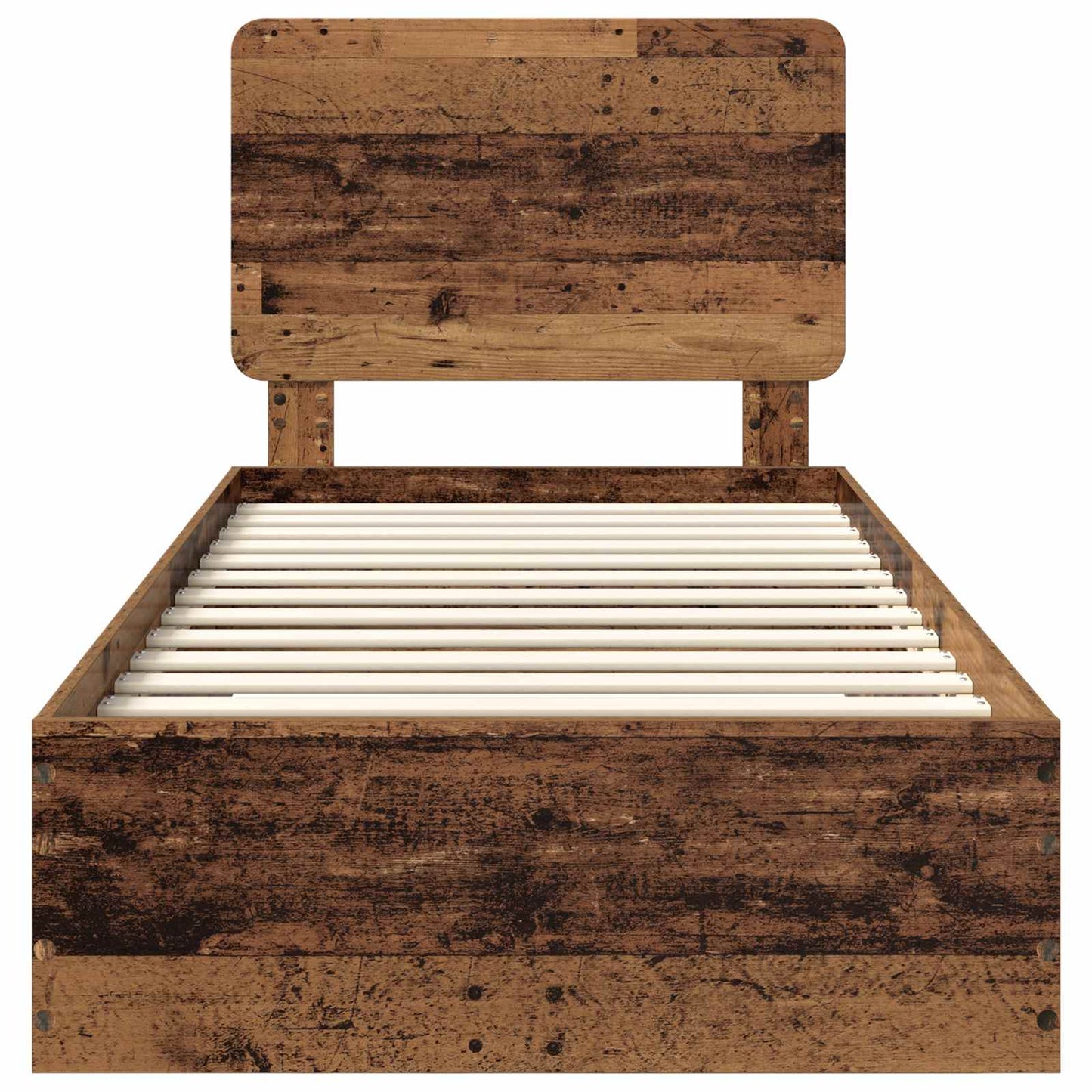 Bed Frame with Headboard Old Wood 100 x 200 cm Engineered Wood