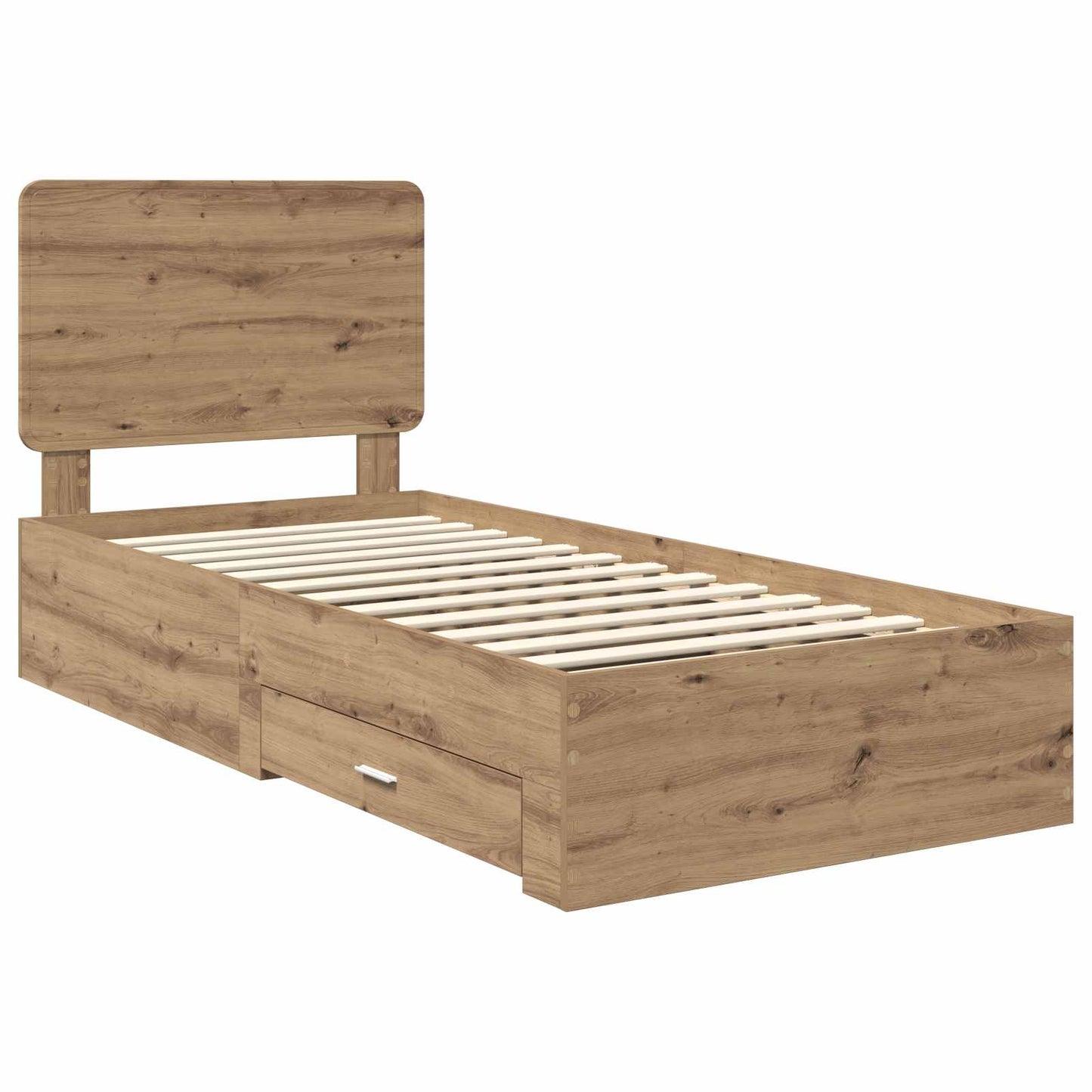 Bed Frame with Drawer Artisan Oak 90 x 200 cm Engineered Wood