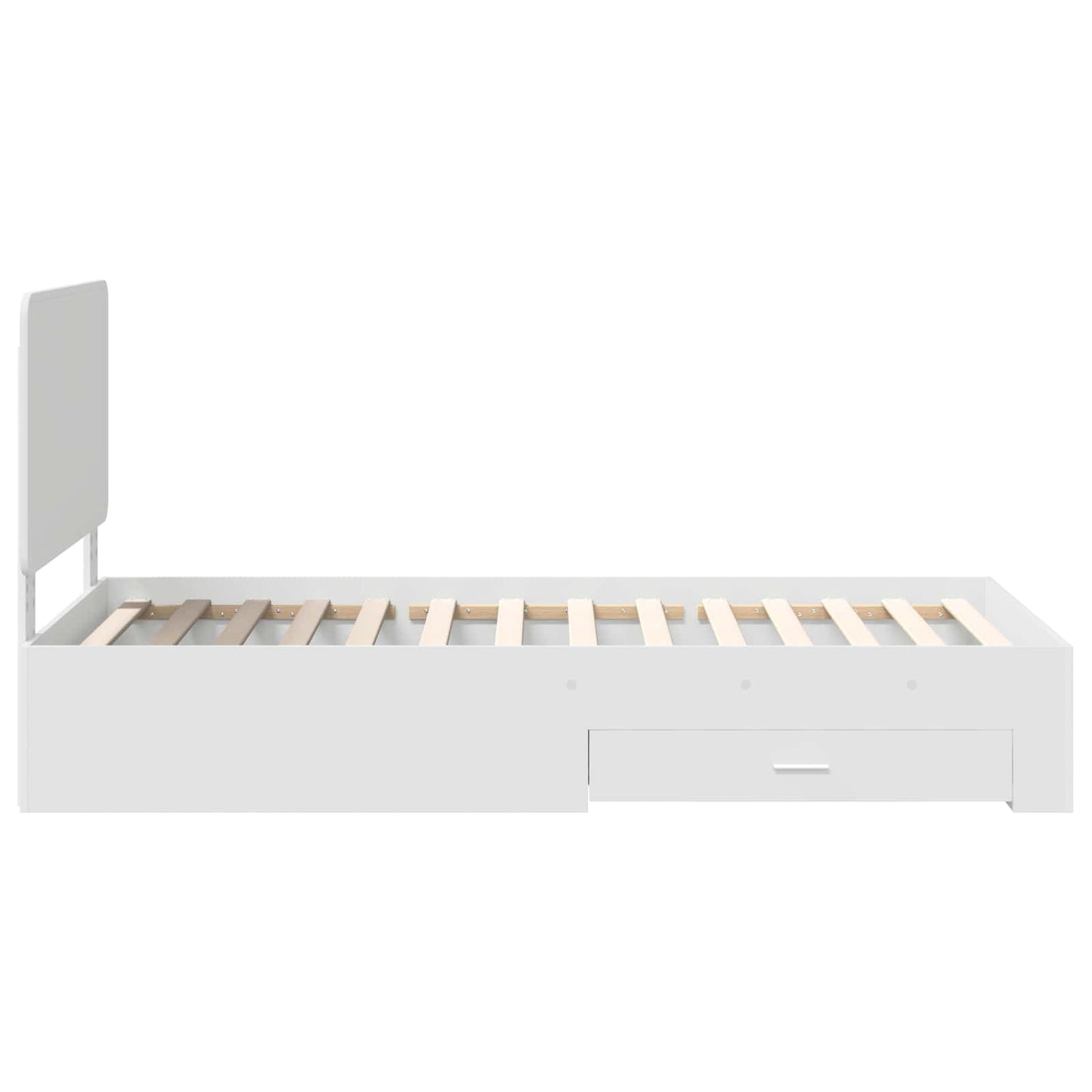 Bed Frame with Headboard White 90 x 190 cm Engineered Wood
