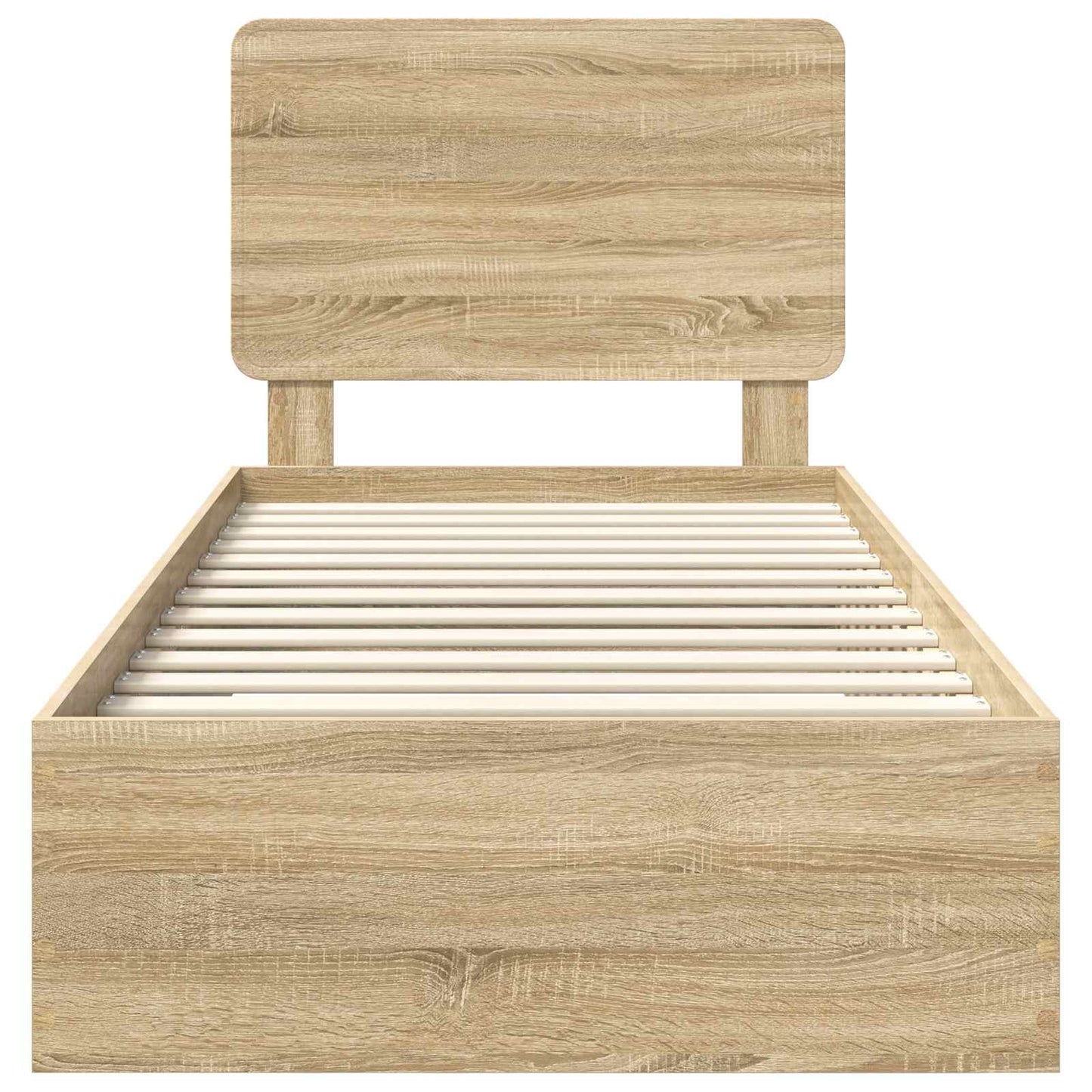 Bed Frame with Headboard Sonoma Oak 90 x 190 cm Engineered Wood