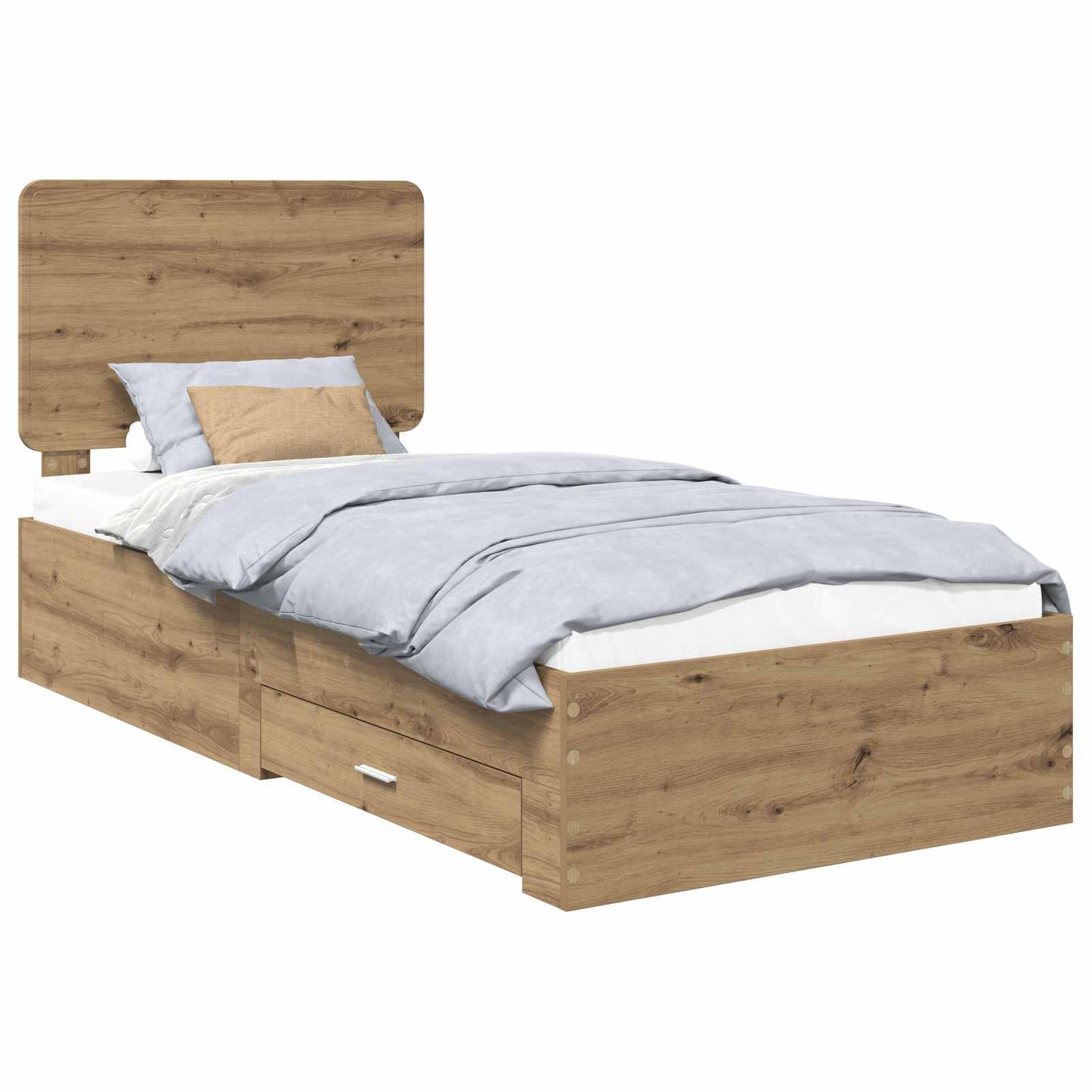Bed Frame with Drawer Artisan Oak 90 x 190 cm Engineered Wood