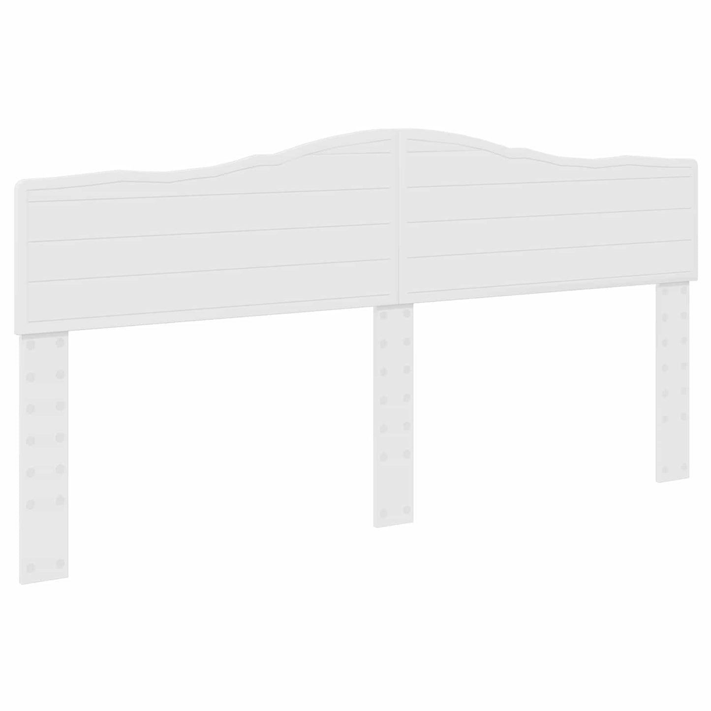 Bed Frame with Headboard White 200 x 200 cm Solid Pine Wood
