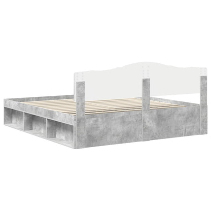 Bed Frame with Headboard Concerte 200 x 200 cm Solid Pine Wood