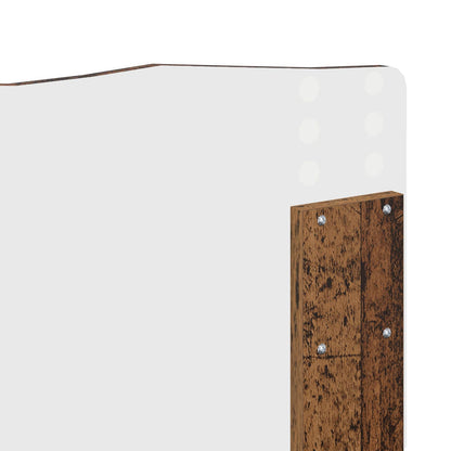 Bed Frame with Headboard Old Wood 200 x 200 cm Solid Pine Wood