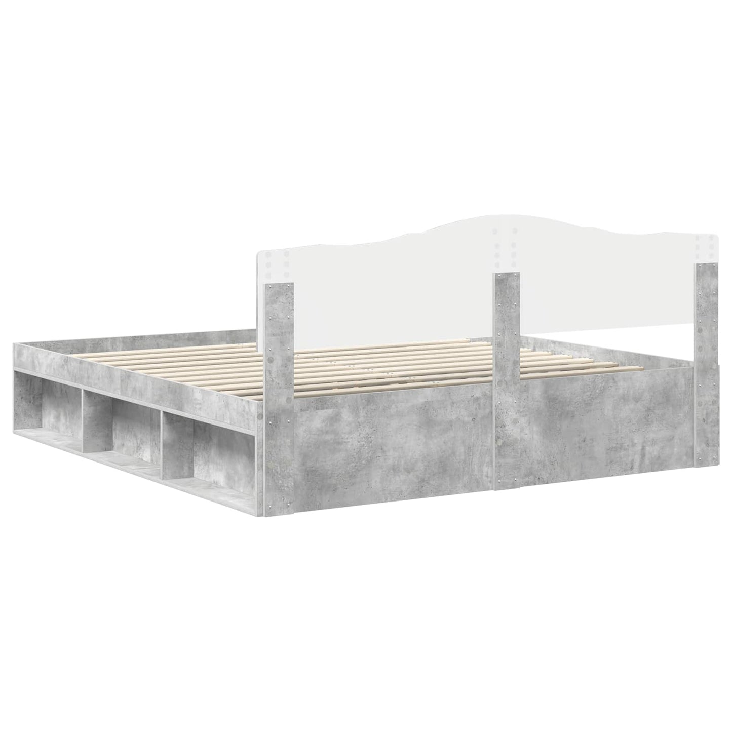 Bed Frame with Headboard Concerte 180 x 200 cm Solid Pine Wood