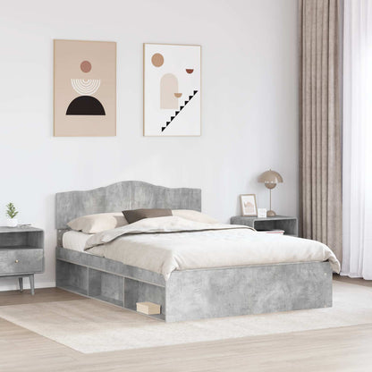 Bed Frame with Headboard Concerte 140 x 200 cm Solid Pine Wood