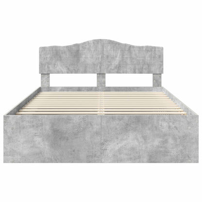 Bed Frame with Headboard Concerte 140 x 200 cm Solid Pine Wood