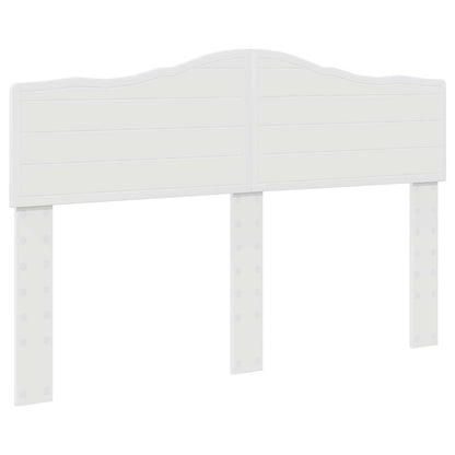 Bed Frame with Headboard White 140 x 190 cm Solid Pine Wood