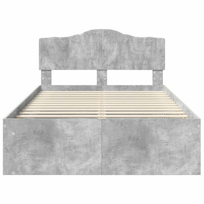 Bed Frame Concerte Grey 135 x 190 cm Solid Pine Wood