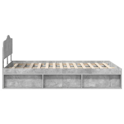 Bed Frame Concerte Grey 135 x 190 cm Solid Pine Wood
