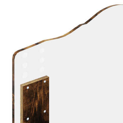 Bed Frame Smoked Oak 100 x 200 cm Solid Pine Wood