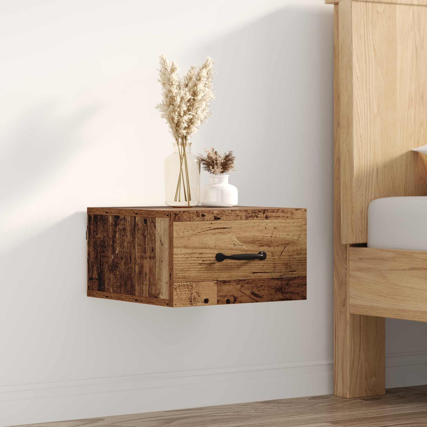 Bedside Cabinet Old Wood 35 x 35 x 20 cm Engineered Wood