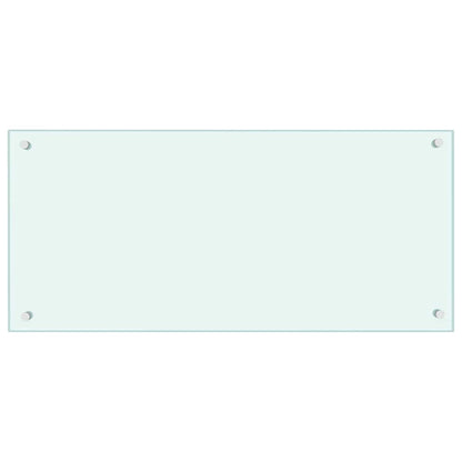 Kitchen Backsplash 2 pcs White 90 x 40 cm Tempered Glass