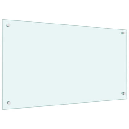 Kitchen Backsplash 2 pcs White 90 x 50 cm Tempered Glass