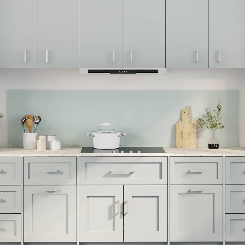 Kitchen Backsplash 2 pcs White 100 x 50 cm Tempered Glass