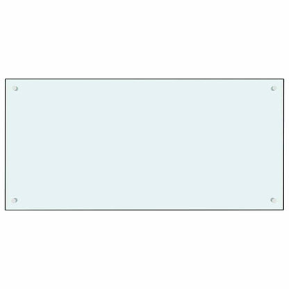 Kitchen Backsplash 2 pcs White 100 x 50 cm Tempered Glass
