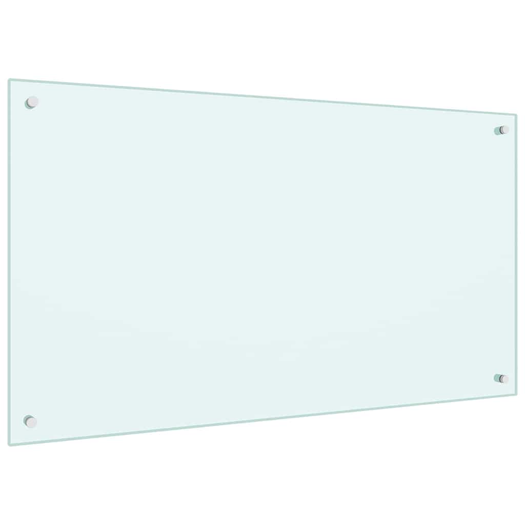 Kitchen Backsplash 2 pcs White 100 x 60 cm Tempered Glass