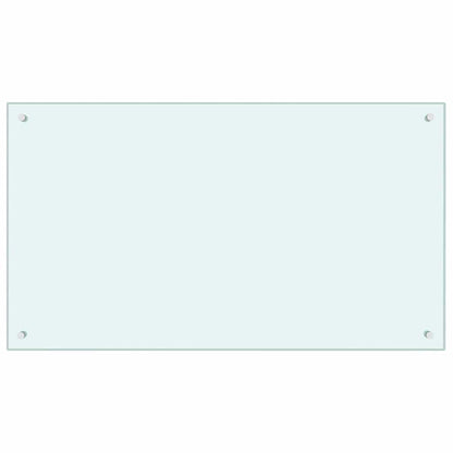 Kitchen Backsplash 2 pcs White 100 x 60 cm Tempered Glass