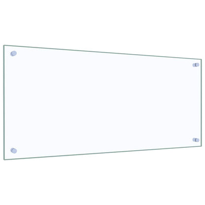 Kitchen Backsplash 2 pcs Transparent 90 x 40 cm Tempered Glass