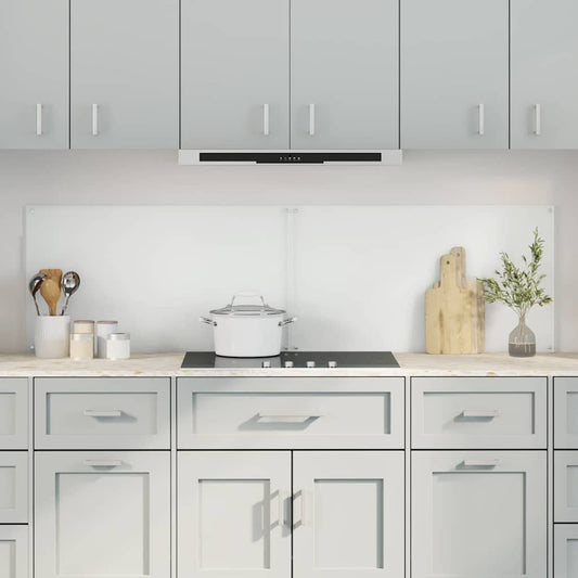 Kitchen Backsplash 2 pcs Transparent 90 x 50 cm Tempered Glass