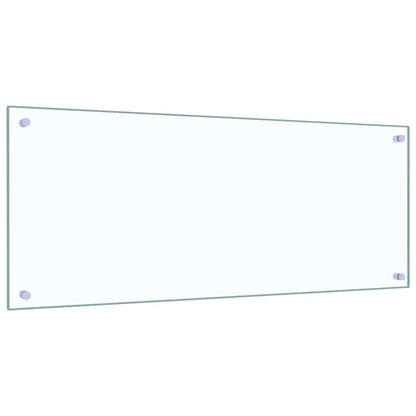Kitchen Backsplash 2 pcs Transparent 100 x 40 cm Tempered Glass