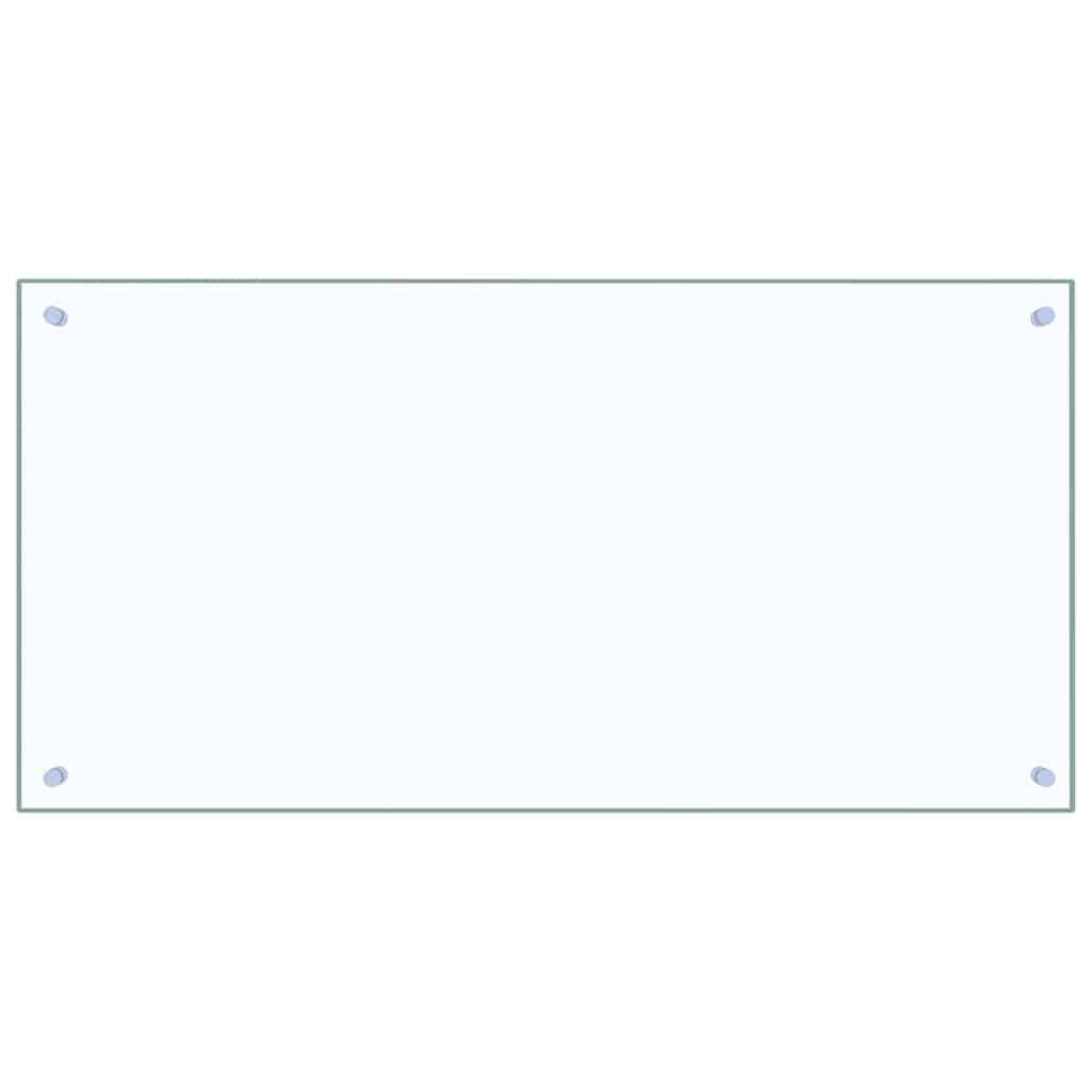 Kitchen Backsplash 2 pcs Transparent 100 x 50 cm Tempered Glass