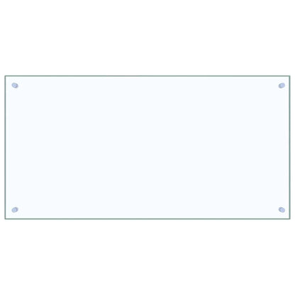 Kitchen Backsplash 2 pcs Transparent 100 x 50 cm Tempered Glass