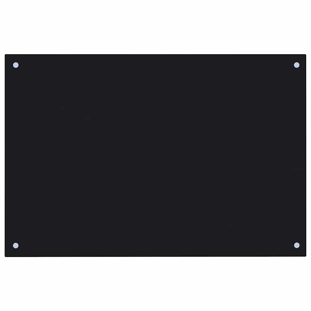 Kitchen Backsplash 2 pcs Black 90 x 60 cm Tempered Glass