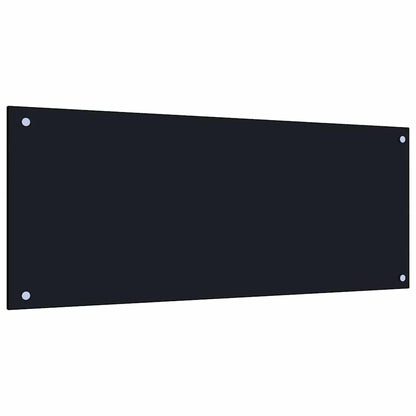 Kitchen Backsplash 2 pcs Black 100 x 40 cm Tempered Glass