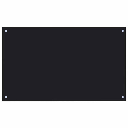Kitchen Backsplash 2 pcs Black 100 x 60 cm Tempered Glass