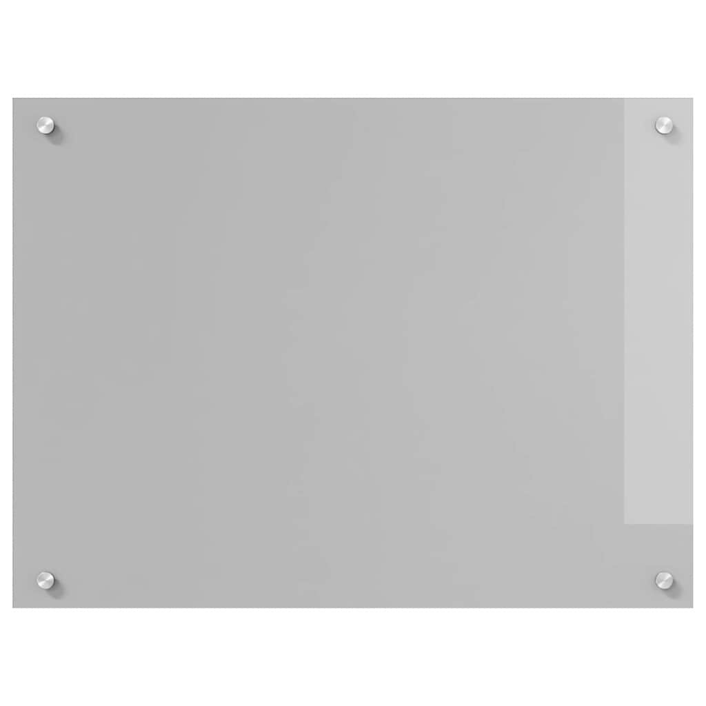Kitchen Backsplash 2 pcs Light Grey 80 x 60 cm Tempered Glass