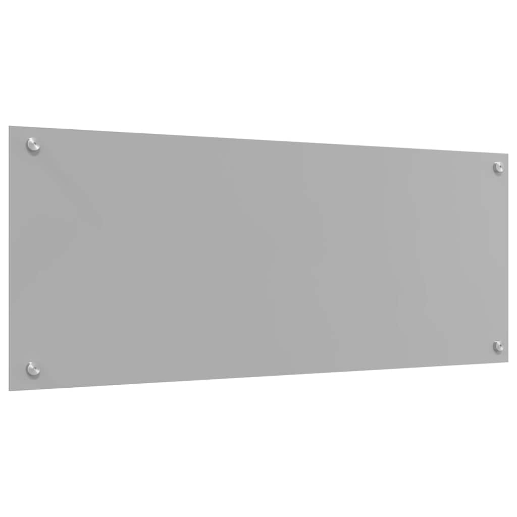 Kitchen Backsplash 2 pcs Light Grey 100 x 40 cm Tempered Glass