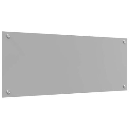 Kitchen Backsplash 2 pcs Light Grey 100 x 40 cm Tempered Glass