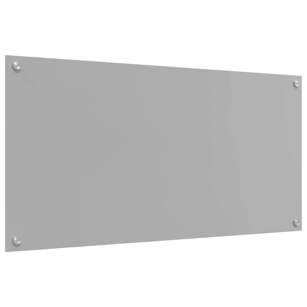 Kitchen Backsplash 2 pcs Light Grey 100 x 50 cm Tempered Glass