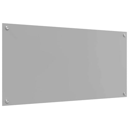 Kitchen Backsplash 2 pcs Light Grey 100 x 50 cm Tempered Glass