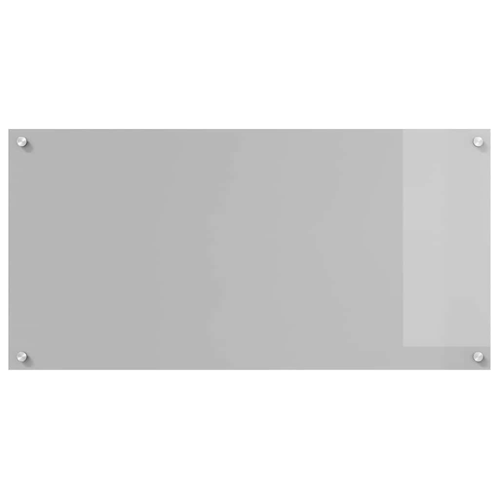 Kitchen Backsplash 2 pcs Light Grey 100 x 50 cm Tempered Glass