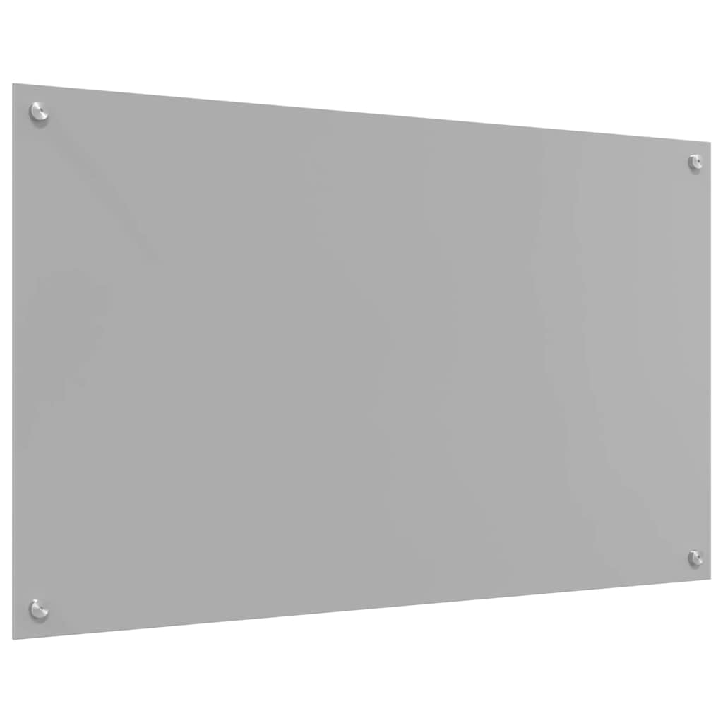 Kitchen Backsplash 2 pcs Light Grey 100 x 60 cm Tempered Glass