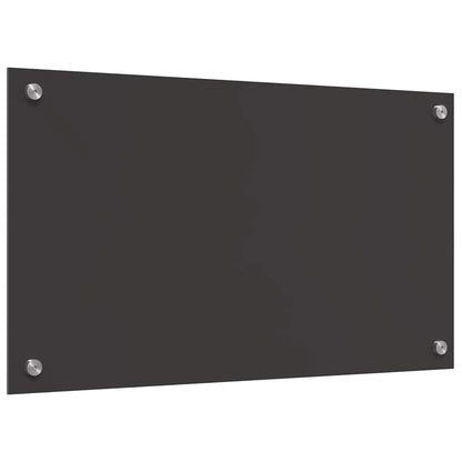 Kitchen Backsplash 2 pcs Dark Grey 70 x 40 cm Tempered Glass