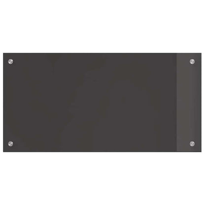 Kitchen Backsplash 2 pcs Dark Grey 80 x 40 cm Tempered Glass