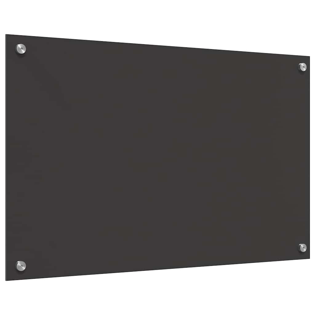 Kitchen Backsplash 2 pcs Dark Grey 80 x 50 cm Tempered Glass