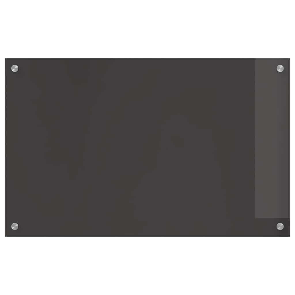 Kitchen Backsplash 2 pcs Dark Grey 80 x 50 cm Tempered Glass
