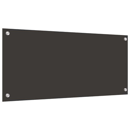 Kitchen Backsplash 2 pcs Dark Grey 90 x 40 cm Tempered Glass